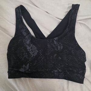 Old Navy Charcoal Snake Print Sports Bra